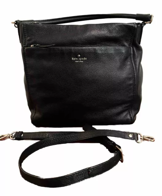 Kate Spade Cobble Hill Shoulder 2way Leather Little Curtis Black Handbag Purse