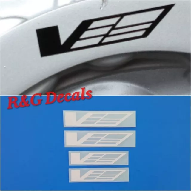  R&G Brembo HIGH TEMP Brake Caliper Decal Sticker and Logos Set  of 4 Decals (White) : Automotive