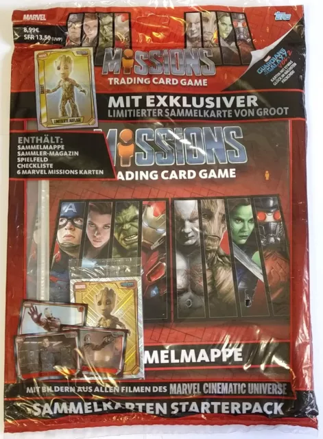 Marvel Missions TCG Starter Pack Binder + Limited Card Topps German Ed.