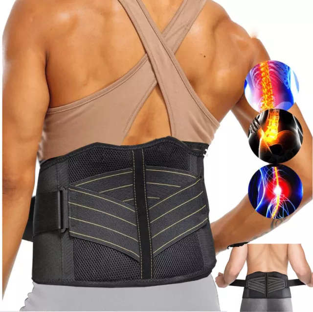 Adjustable Lower Back Brace Lumbar Support Waist Belt for Men Women Pain Relief