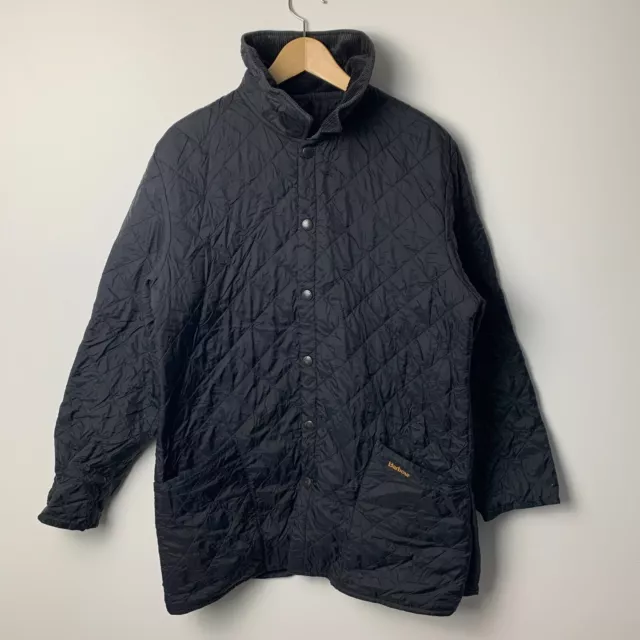 BARBOUR Heritage Liddesdale giacca trapuntata nera taglia circa XL
