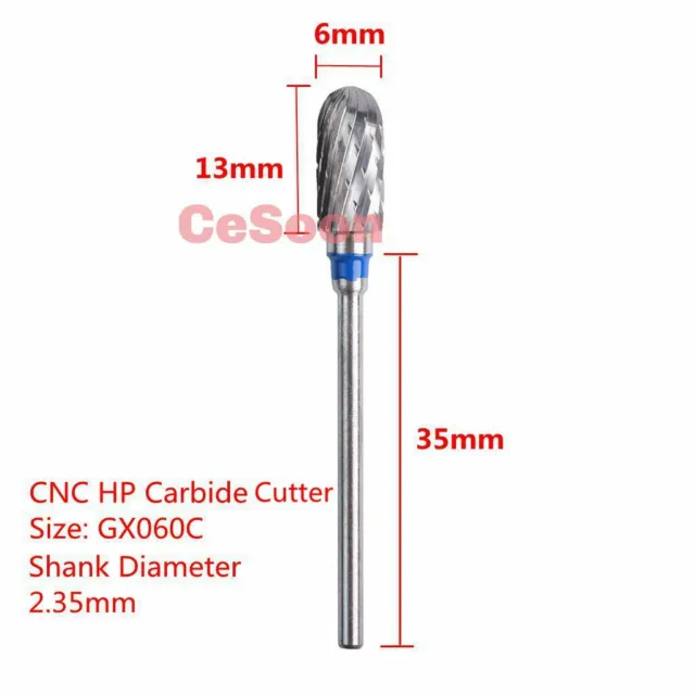 1 Pc Dental Lab Tungsten Carbide Metal Cutter HP Polisher Bur CNC Standard Cross