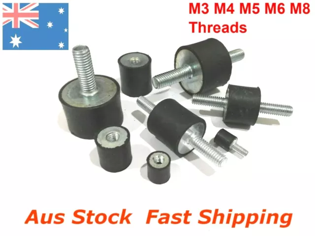 4pc M3 M4 M5 M6 M8 Anti Vibration Mounts and Rubber Bobbins Melbourne Stock