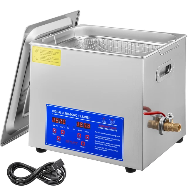 10 L Heated Ultrasonic Cleaner digital Control Stainless Steel led Display