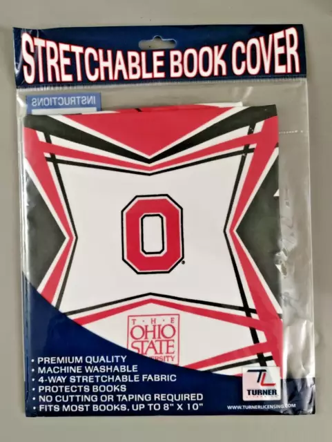 Ohio State University Buckeyes : Stretchy Book Cover Protector (8" X 10") NEW