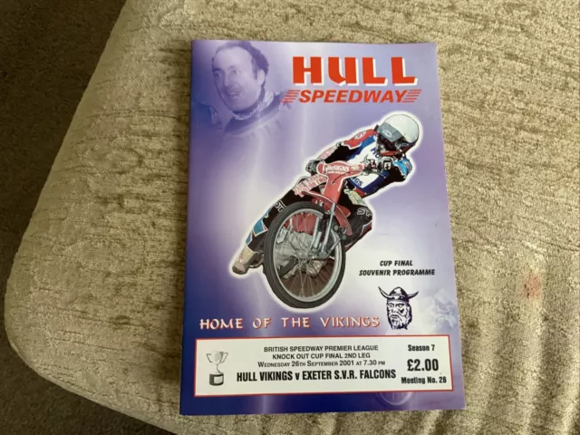 Hull vikings vs exeter speedway program 26th September 2001