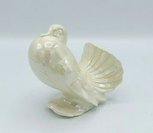 Vintage Ceramic Dove - Iridescent White 1970's