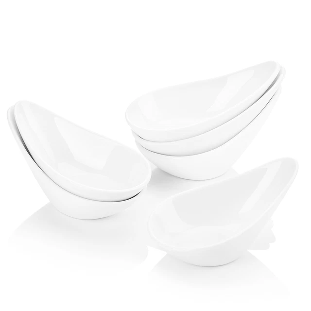 MALACASA Mini Ramekin 6pcs Ramekins Set Porcelain Baking Dish Dips Sauces Dishes
