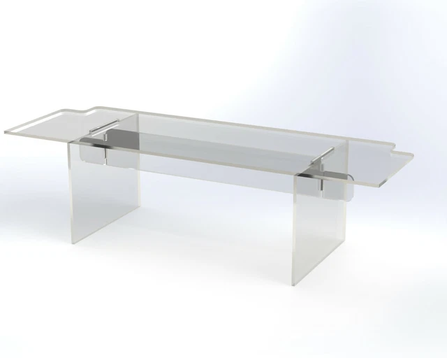 SINGLE STEP ACRYLIC Display Stand, Fit Ikea Detolf 15"W x 5"D x 4"H