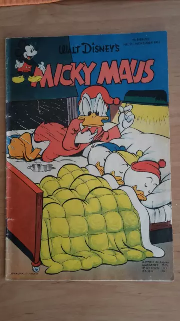 70 Jahre altes Micky Maus Heft Nr.11   November 1953  ( damals für 75 Pfennig )
