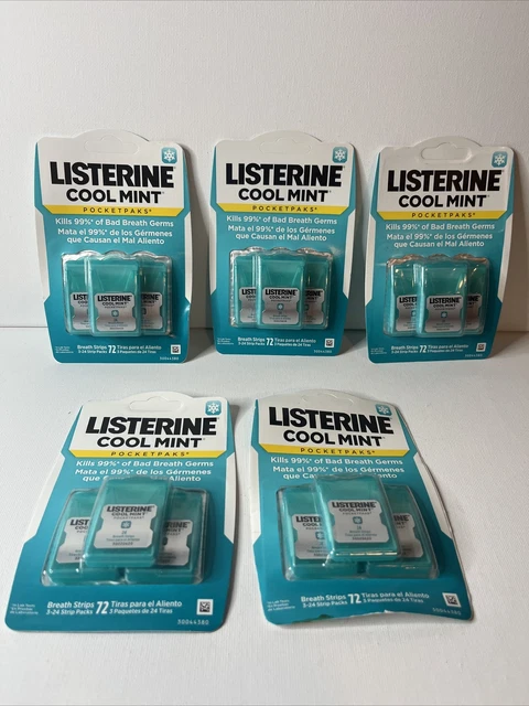 15 Paquetes De Bolsillo Listerine Frescos Como Nuevos Tiras De Aliento Totales 360 Tiras Paquetes De Bolsillo