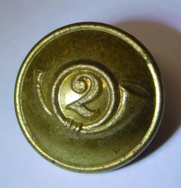 WW1 French 2nd Infantry Regiment Metal Uniform Button 5/8" Across Perfectionne