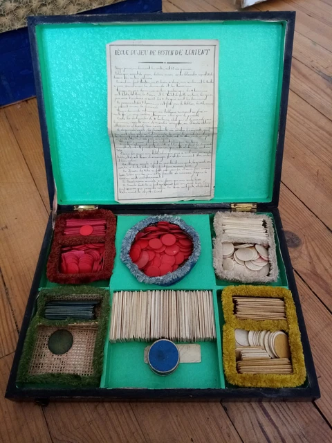 Jeu Ancien Rare Le Mimegramme Maurin, Environ 1900 - À Restaurer, Pièces Manquantes, Boîte Abîmée
