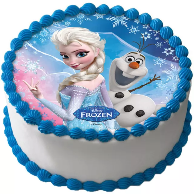 DECORAZIONE TORTA COMMESTIBILE Frozen regina di ghiaccio supporto torta  NUOVO decorazione festa Elsa Anna Olaf EUR 7,99 - PicClick IT