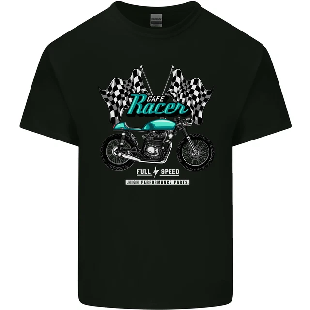 Maglietta Cafe Racer Full Speed Biker Moto Bambini Bambini