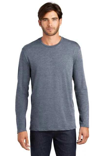 District DT105 Mens Long Sleeve Perfect Weight Stylish Crew Neck Tee