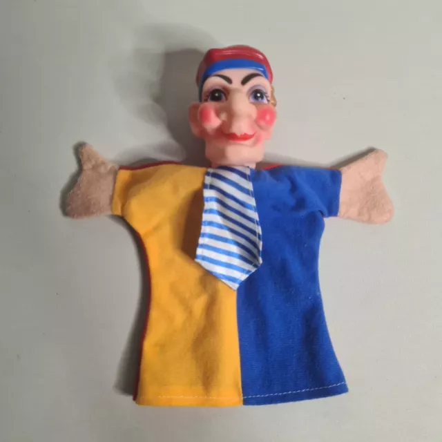 Handpuppe Kasper mit Gummikopf ca. 24 cm groß Kasperle Theater Krawatte Clown