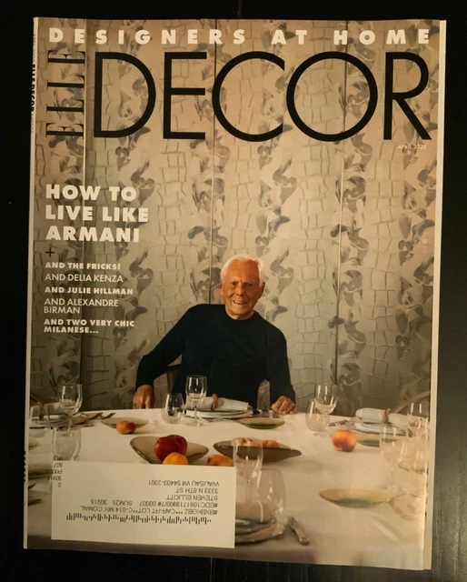 Salone Armani Casa 2021 APRIL 2025 ELLE Decor Magazine Giorgio