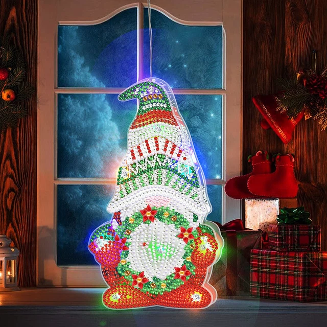 5D DIY Special Shape Diamond Painting Goblin Crystal Diamond LED Hanging Light 3