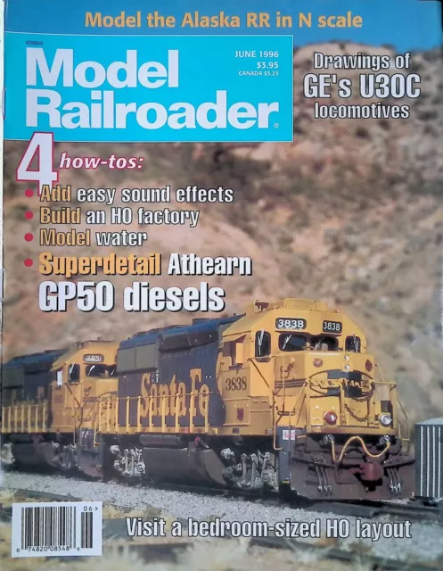 MODEL RAILROADER Magazine June 1996 Superdetail Athearn GP50 Diesels