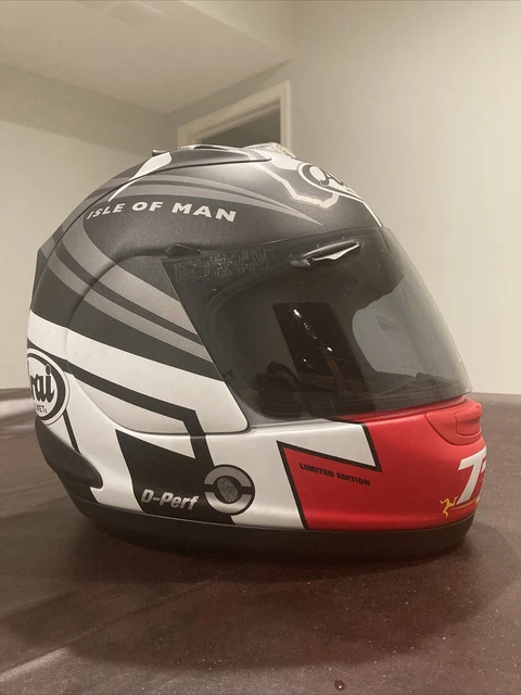Aria Corsair V Motorcycle Helmet Isle Of Man TT 2014 LE IOM Large