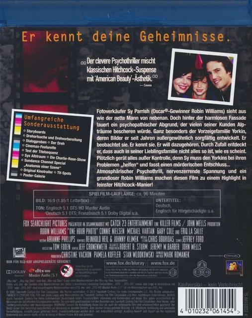 ONE HOUR PHOTO (Blu-ray) - Twentieth Century Fox Home Entertainment ...