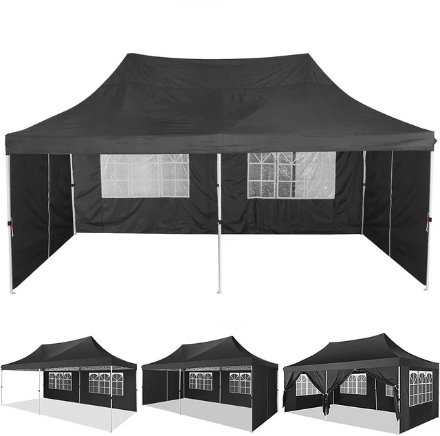 Klapp Faltpavillon WASSERDICHT Dachmaß 3x4,5-3x6m Pavillion Gartenzelt Partyzelt