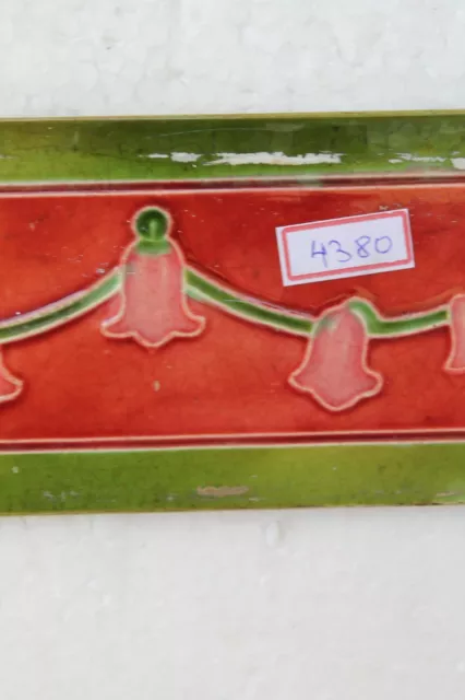 Old Circa 1930 Vintage Artdeco Ceramic Tile Border Made In Japan NH4380 4