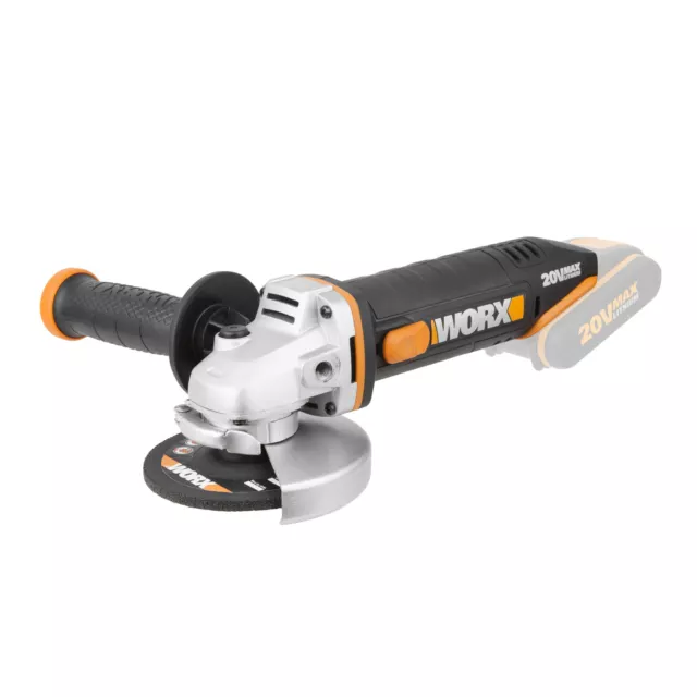 WORX WX800.9 Akku Winkelschleifer 20V Max 115 mm Schleifer ohne Akku & Ladegerät