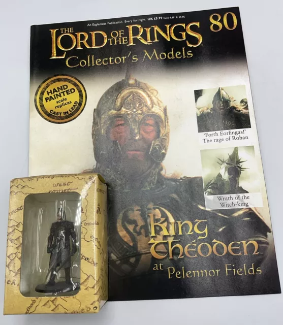 Eaglemoss Lord Of The Rings Lead Figure & Mag #80 King Theoden - Pelennor Fields