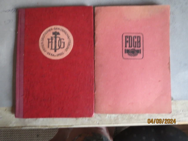 Mitgliedsbuch Deutsche Arbeitsfront 1944/ FDGB 1945