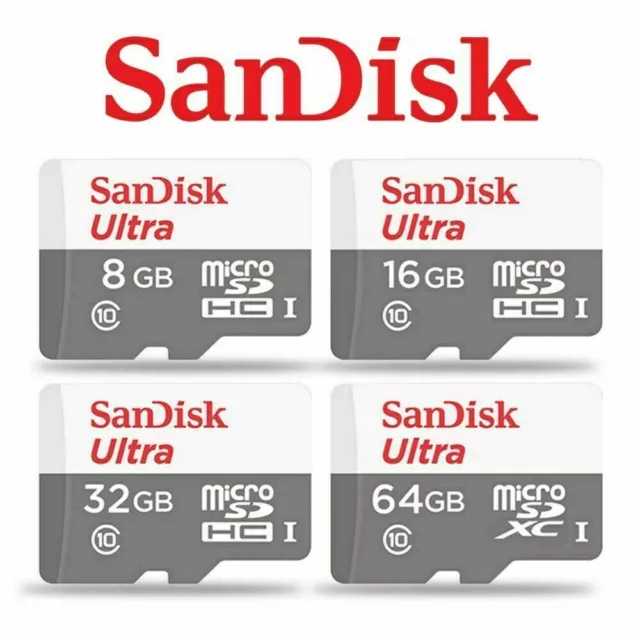 SanDisk Micro SD Card 128GB 64G 32G 16G Ultra Class10 Mobile Phone Tablet Memory