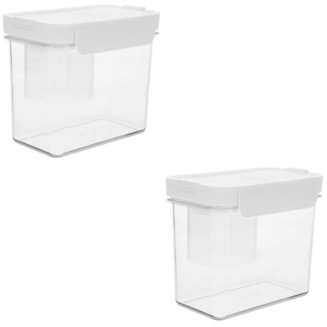 Aarcyye Contenitore per detersivo, 4,5 l, con coperchio, contenitore per detersivo con coperchio ermetico, contenitore per polvere, per casa, ufficio