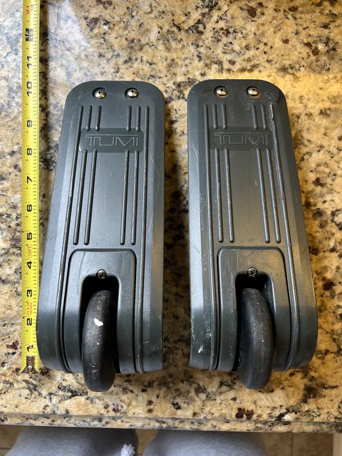 set lot of 2x Tumi Replacement Parts Suitcase Wheel Assembly Forest Green
