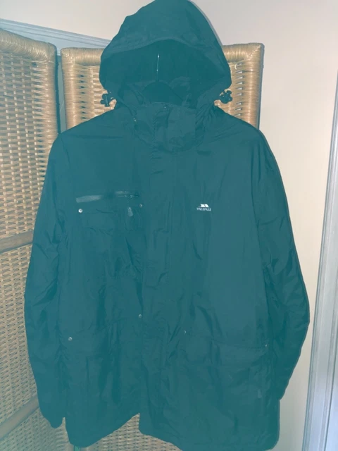 MENS TRESPASS GO Further Tp50 Waterproof Windproof Black Size