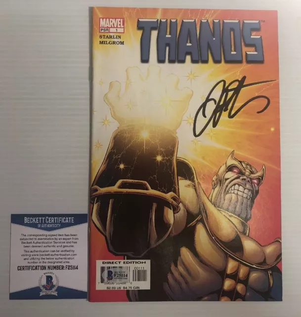 Jim Starlin Signed Autographed Thanos Comic Book MARVEL Beckett COA