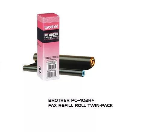 Brother PC-402RF Fax Cartridge Film Refill Rolls for PC401/501 Twin Pack 04B013