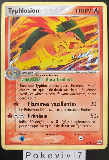 Pokemon Card TYPHLOSION 17/115 Rare Block EX Hidden Forces FR USED