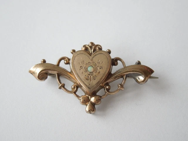 Broche Porte-Photo Ancienne - Style Art Nouveau Avec Fleurs - Épinal (Vosges) - Occasion