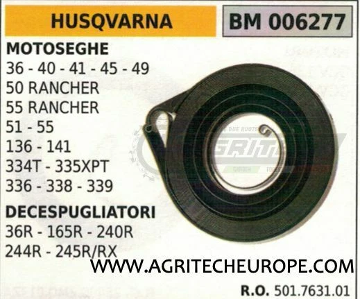 ABLOOX Molla Di Avviamento A Strappo For Husqvarna 50 51 55