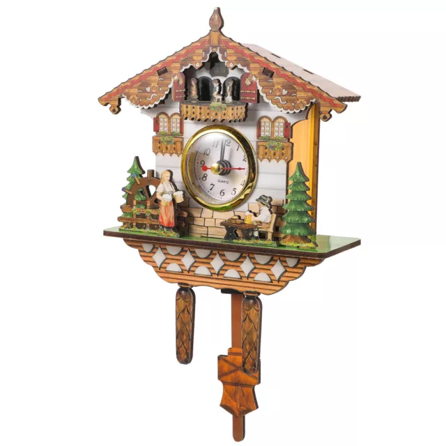 Cuckoo Clock Wall Clock Handcrafted Traditional Clock Retro Bird House Clock