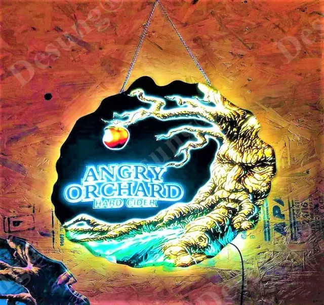 Hard Cider Angry Orchard Beer 3D LED 17" Neon Light Sign Bar Open Wall Decor Art