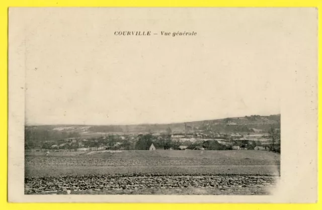 CPA France 51 - COURVILLE (Marne) Vue Générale