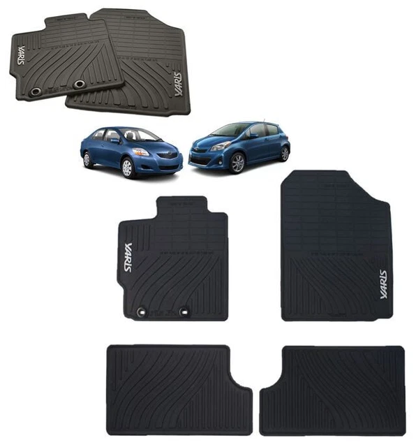 GENUINE TOYOTA 4PC Rubber AllWeatherFloor Mats for 1214 Toyota Yaris