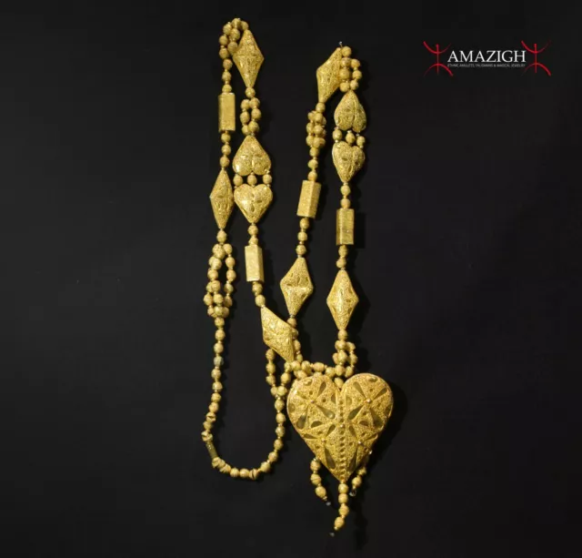Beautiful Extra Fine Berber Necklace – Gilded Silver Filigree – Mauritania