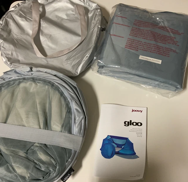 🌻 Joovy Gloo Portable Kids Travel Tent - Large, Metallic Silver 🆕