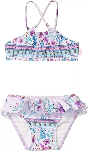 Seafolly 255016 Kids Baby Girl's Apron Tankini Set Swimwear Multi Size 7
