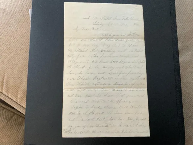 Civil War Letter Pvt Clarence S Lamprey 18th New Hampshire on Pickett Falls Ch.