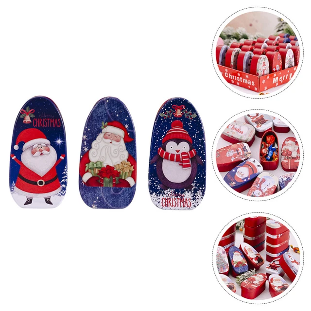 3 pz scatola dolci natalizi ferro scatola regalo di Natale