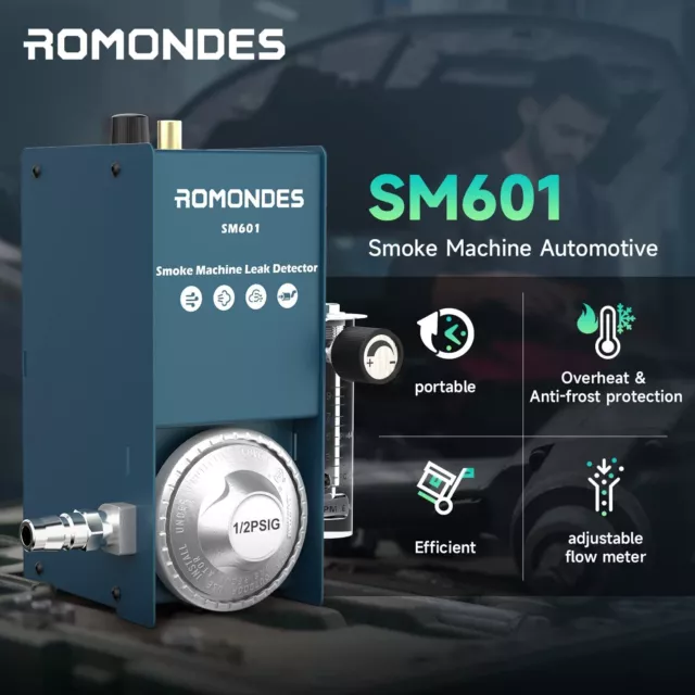 Romondes SM601 EVAP Smoke Machine Automotive Leak Detector Vacuum Leak Tester